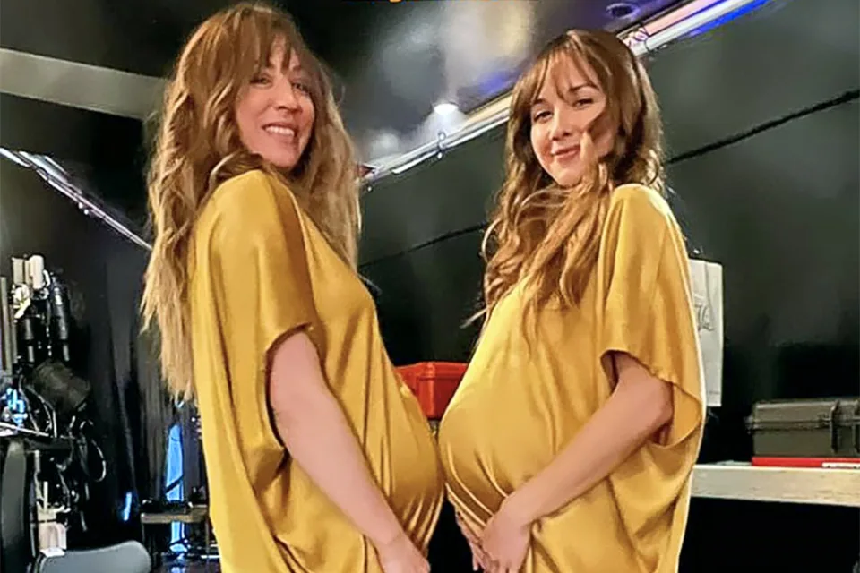 Pregnant Kaley Cuoco Twins with Body Double, Who Sports Matching Baby Bump: ‘We Have Truly Done It All’