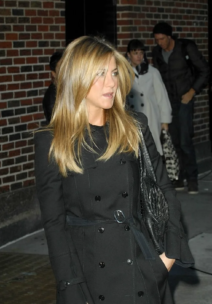 Jennifer Aniston visits Late Show with David Letterman at the Ed Sullivan Theater on December 17 2008 in New York City 