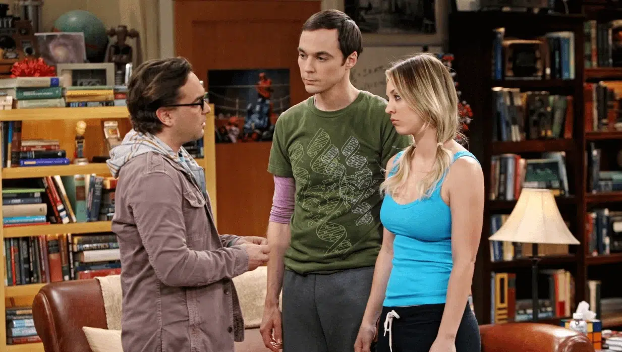 Jim Parsons, Johnny Galecki, and Kaley Cuoco in The Big Bang Theory (CBS)